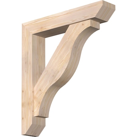 Ekena Millwork Funston Slat Smooth Bracket w/ Offset Brace, Douglas Fir, 7 1/2"W x 40"D x 44"H BKT0806X40X44FST06SDF
